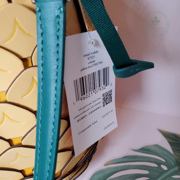 MAKE AN OFFER Kate Spade Pineapple Crossbody Bucket Bag Amazing Colada Novelty - Picture 5 of 8